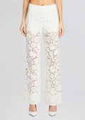 London Lace Flared Pants by Sans Faff in White, product image 1