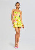 Mina Short Dress by Hemant & Nandita in Yellow Floral, product image 1
