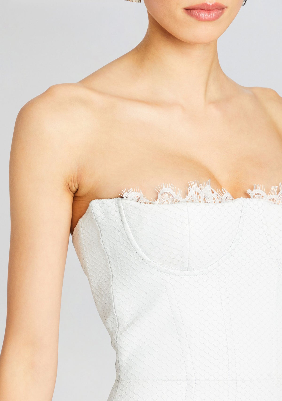 Amberly Leather Dress by retrofête in Optic White, product image 2