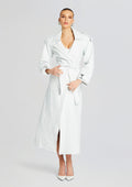 Noya Leather Jacket by retrofête in Optic White, product image 1
