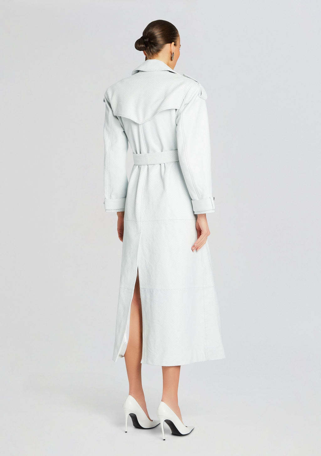 Noya Leather Jacket by retrofête in Optic White, product image 4