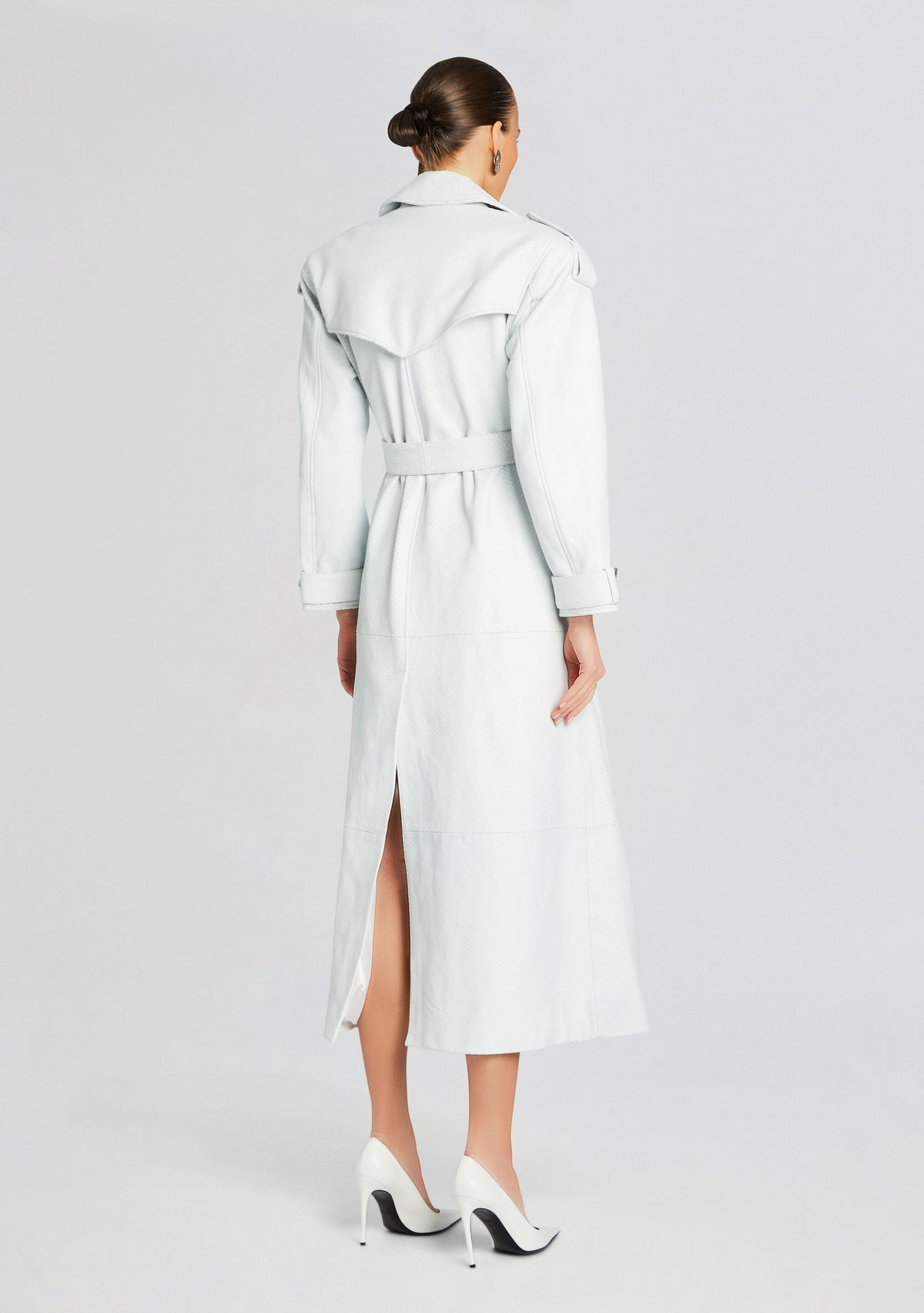 Noya Leather Jacket by retrofête in Optic White, product image 4