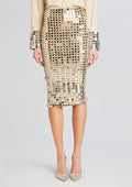 Brelan Embellished Skirt by retrofête in Champagne Dust, product image 1