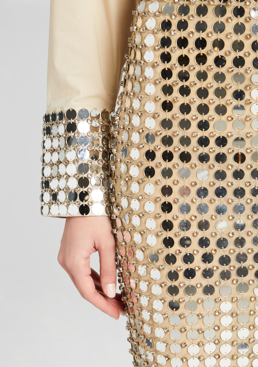 Brelan Embellished Skirt by retrofête in Champagne Dust, product image 2