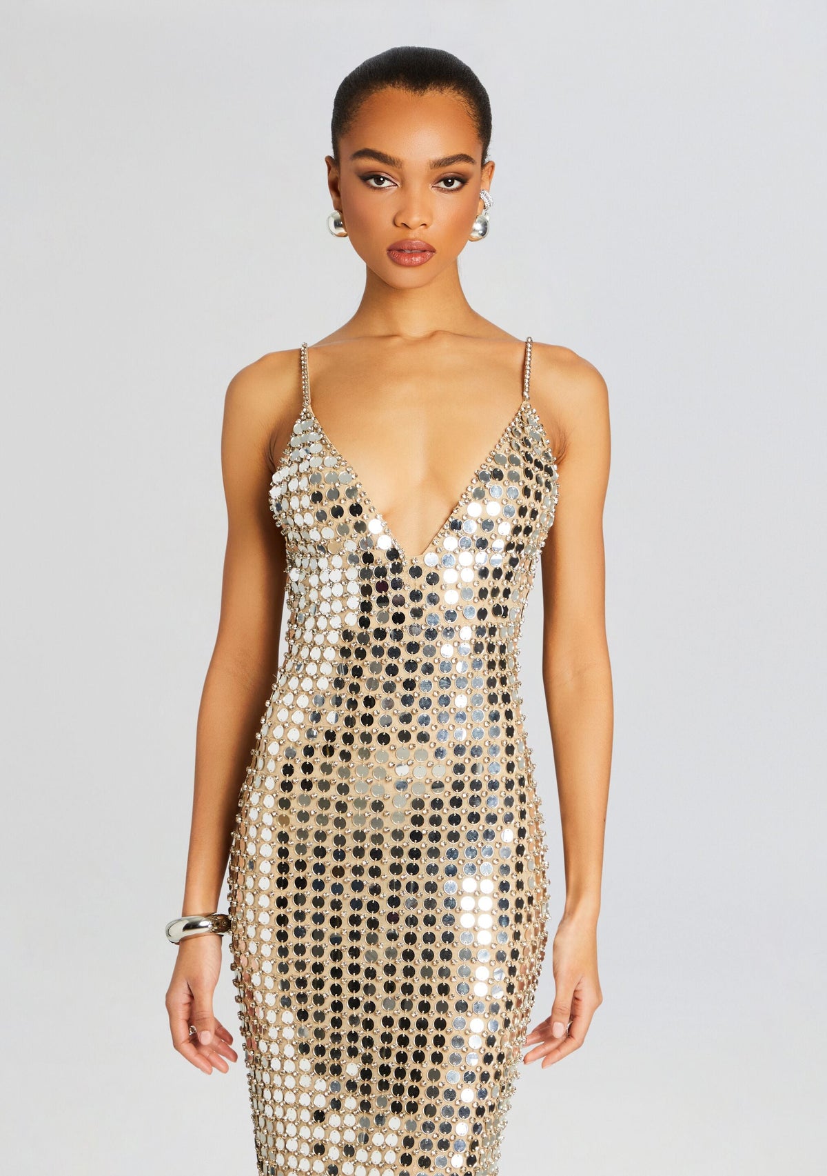 Perri Embellished Dress by retrofête in Champagne Dust, product image 5