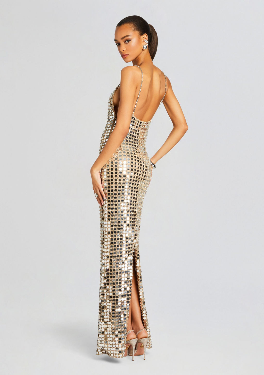Perri Embellished Dress by retrofête in Champagne Dust, product image 4