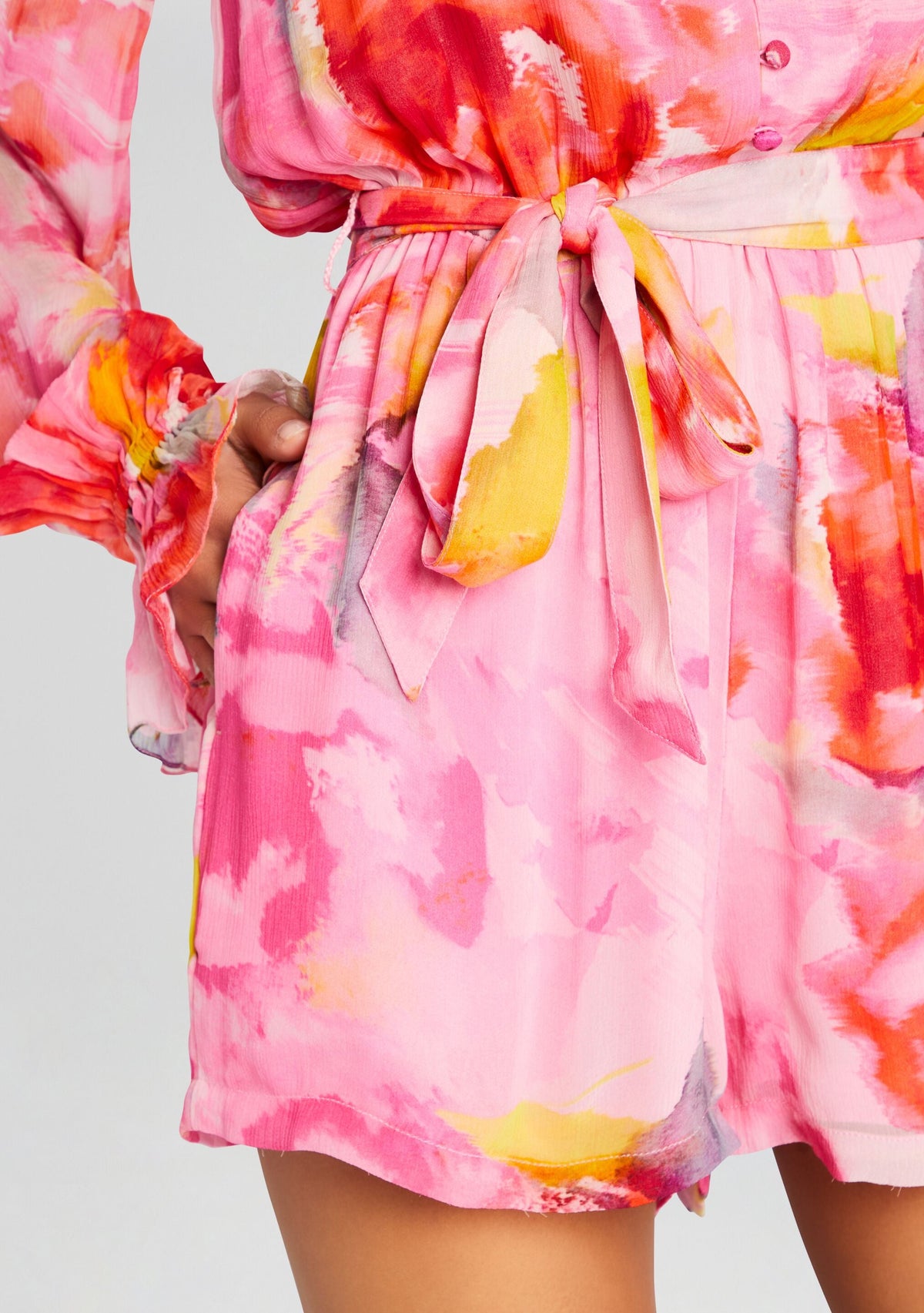 Rosa Romper by Hemant & Nandita in Pink Floral, product image 2