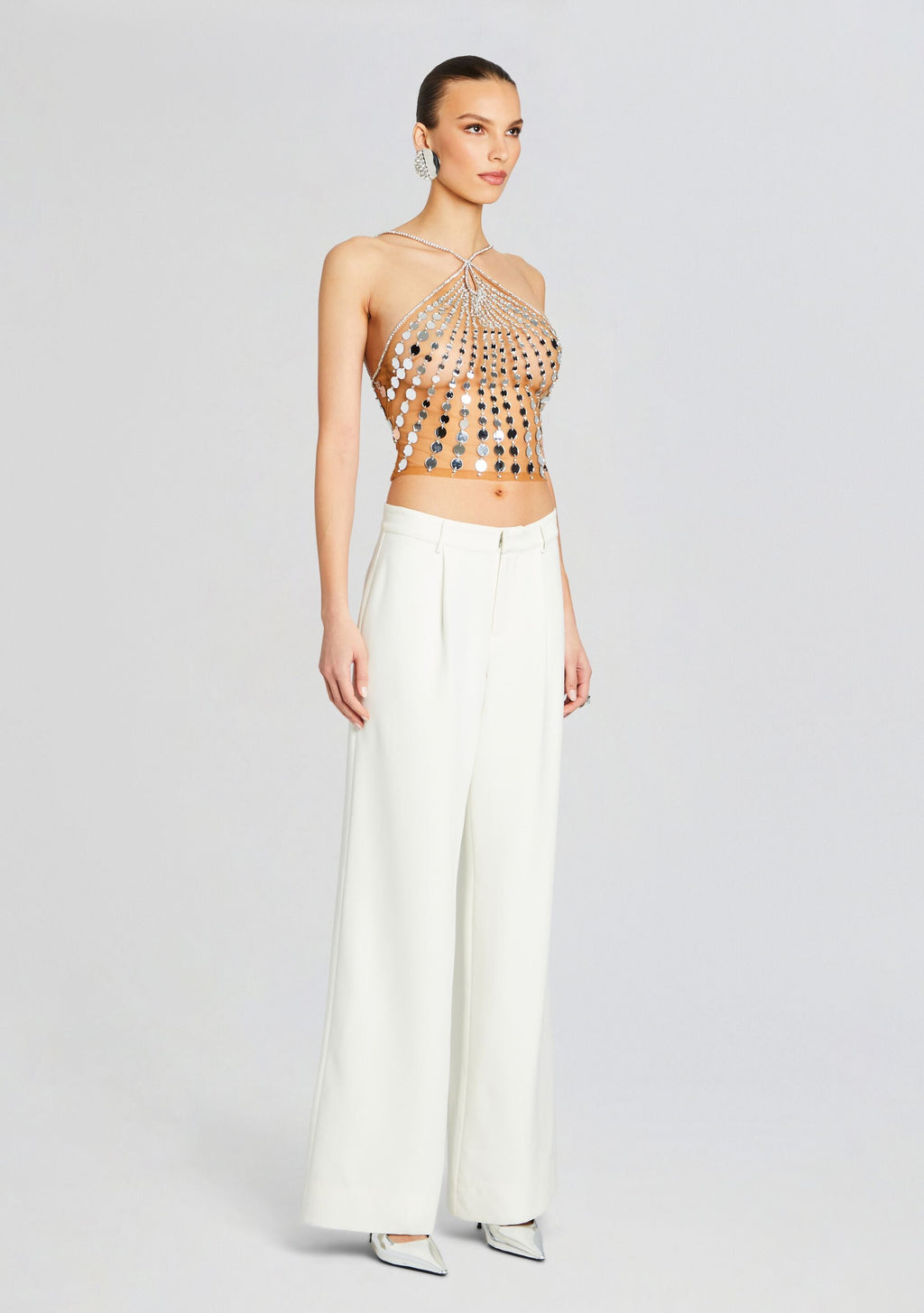 Sabel Embellished Top by retrofête in Tannin/Silver, product image 3