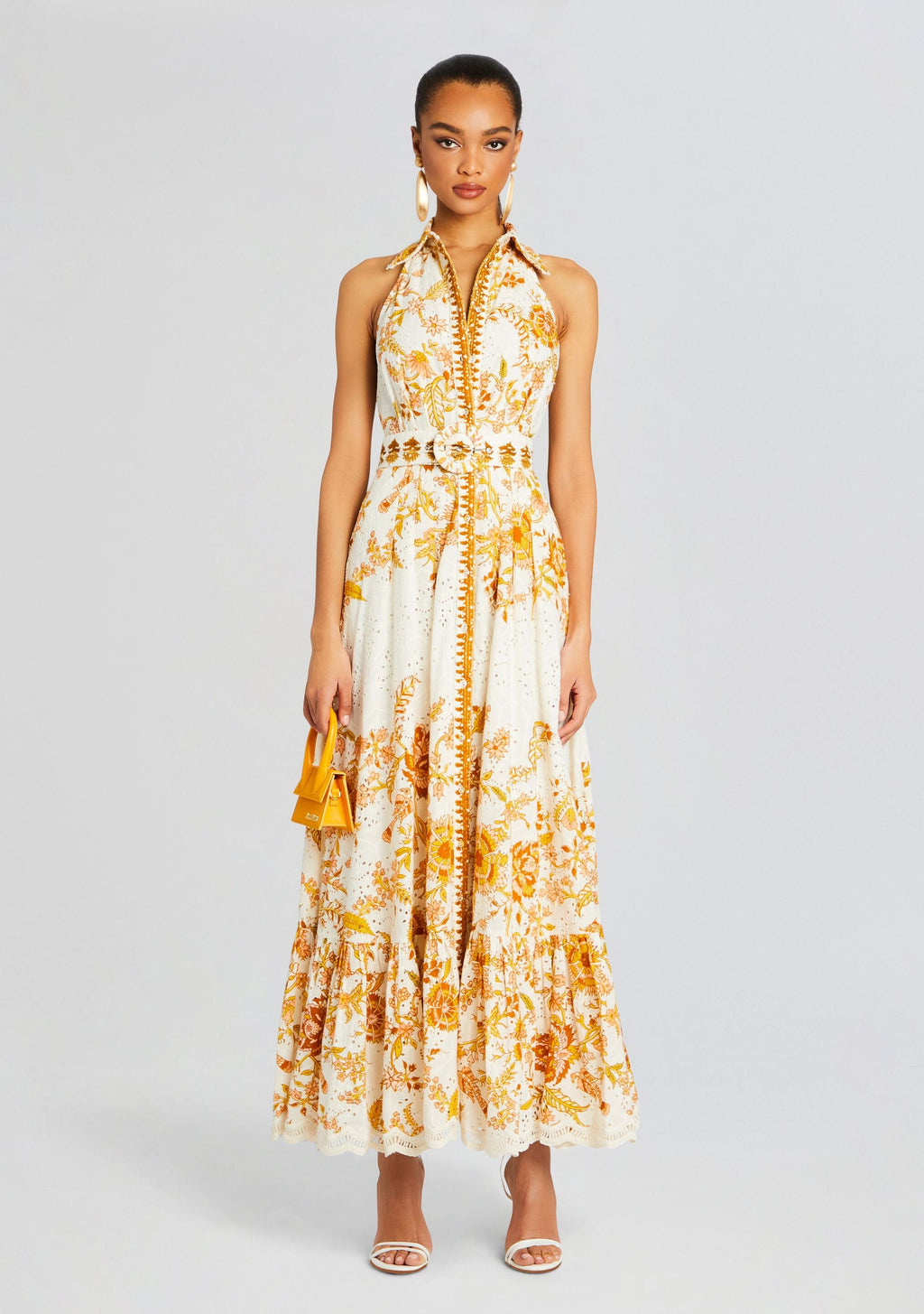 Tora Long Dress by Hemant & Nandita in Off White, product image 5