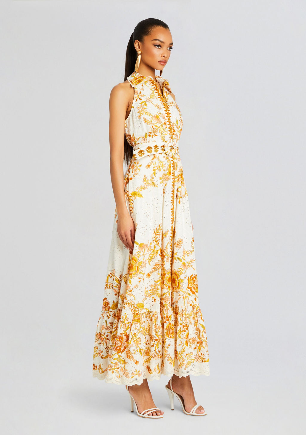 Tora Long Dress by Hemant & Nandita in Off White, product image 3