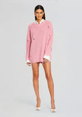 Chloe Sweater Dress by SEROYA in Powder Pink, product image 1