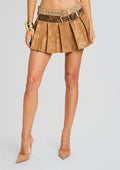 Davina Skirt by retrofête in Coated Sand Dust, product image 1