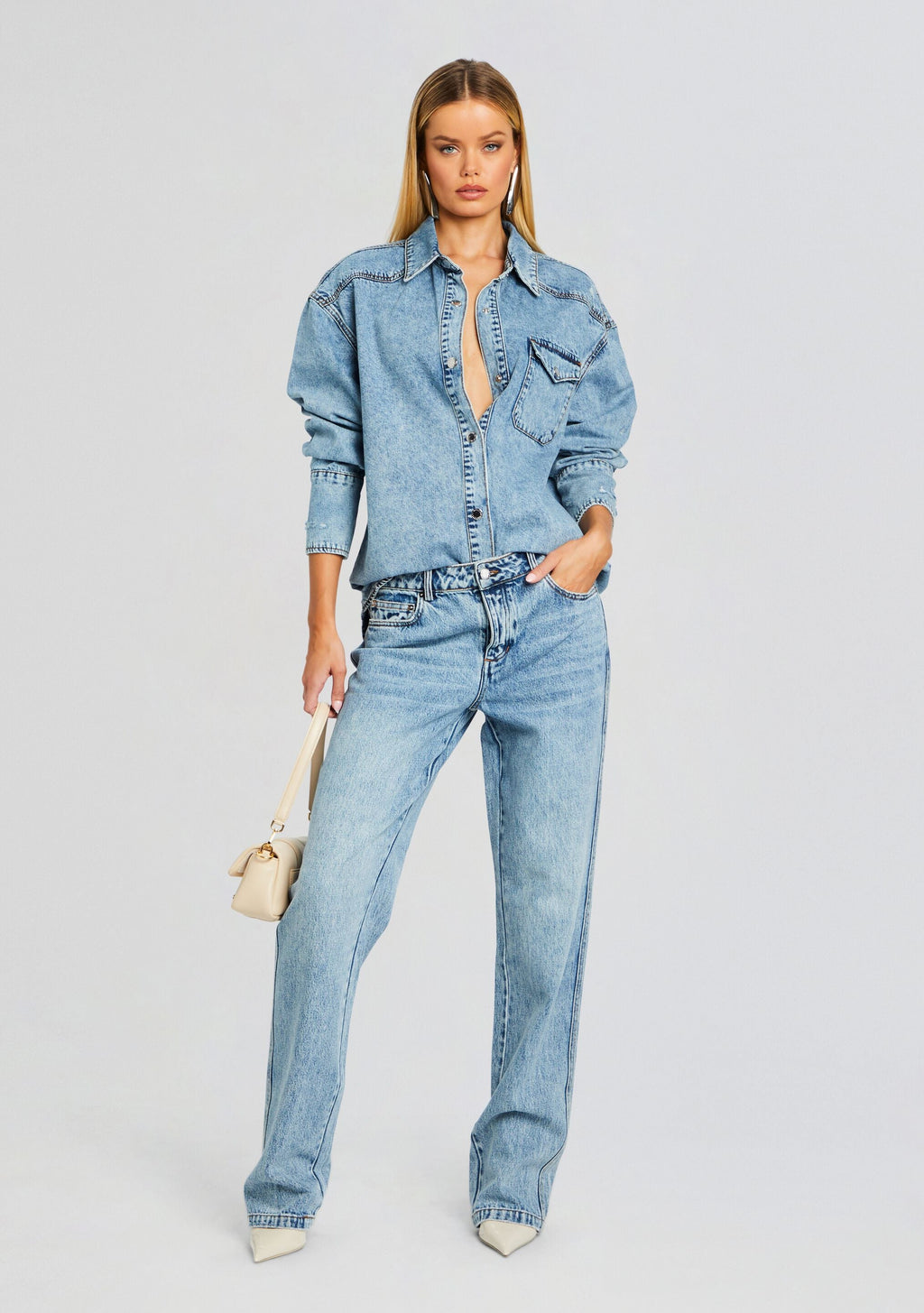 Denise Denim Shirt by retrofête in Tangier, product image 2