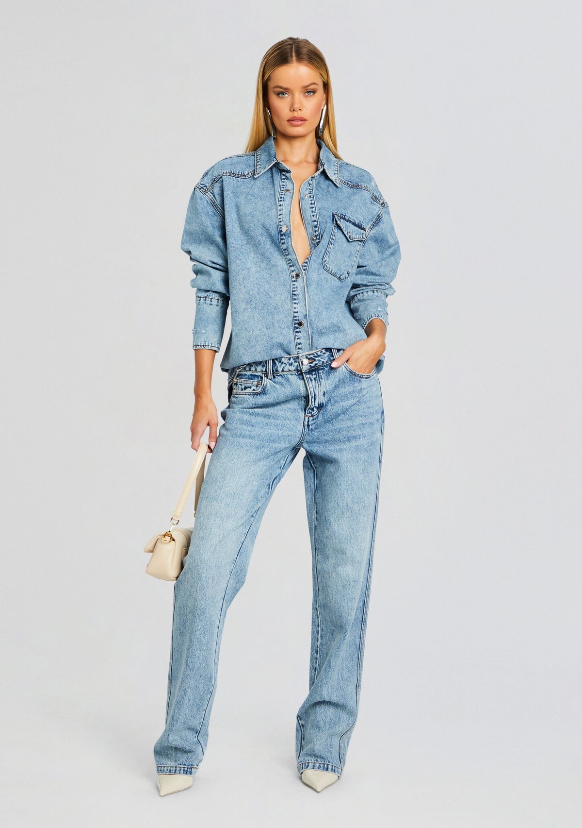 Denise Denim Shirt by retrofête in Tangier, product image 2