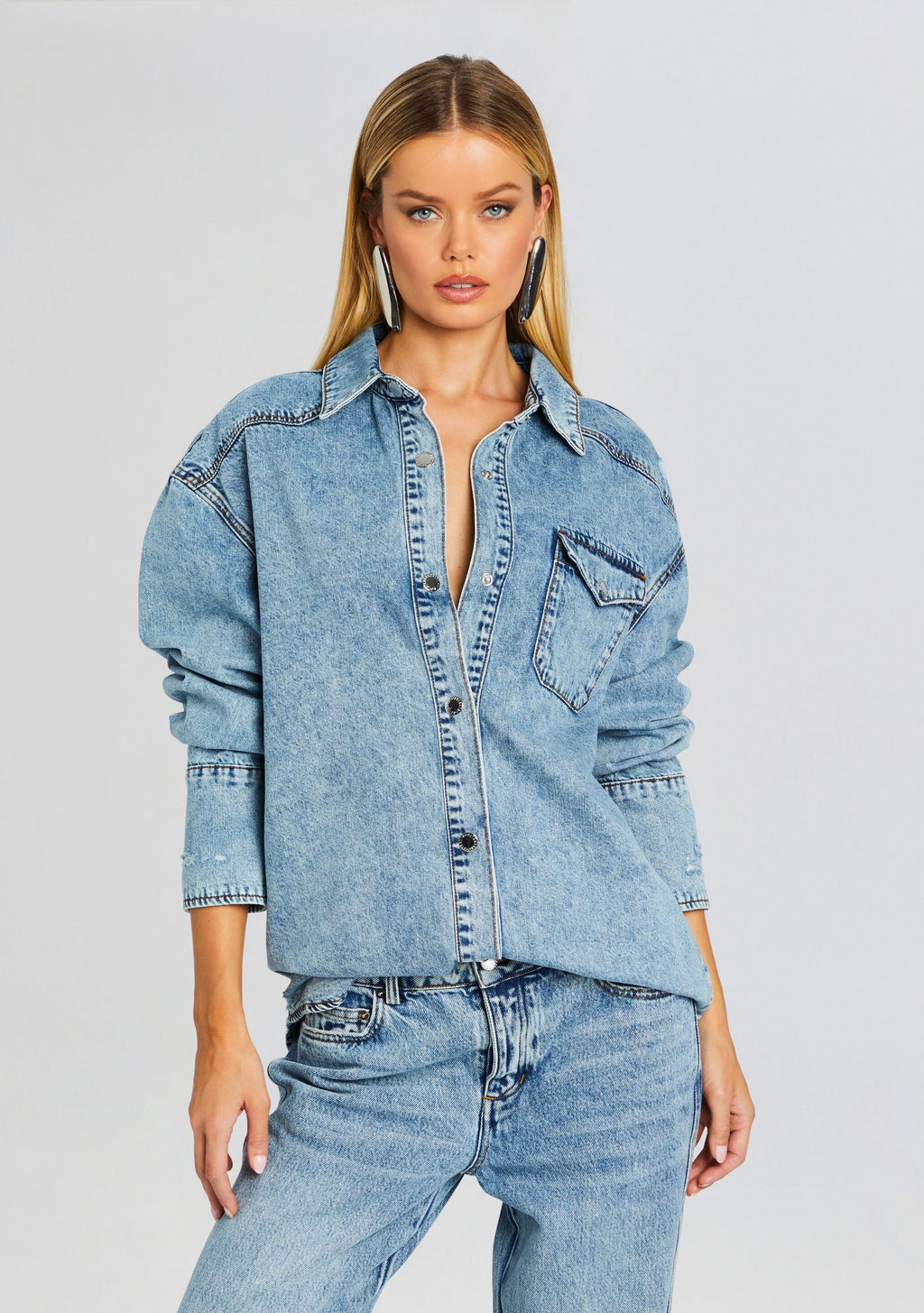 Denise Denim Shirt by retrofête in Tangier, product image 1