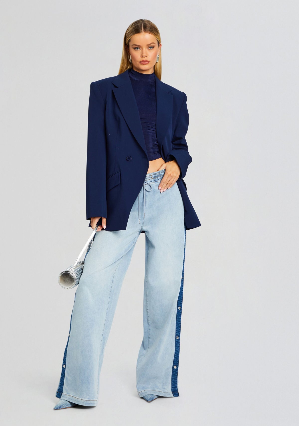 Gabbi Wide Leg Jean by SEROYA in Coastline, product image 5