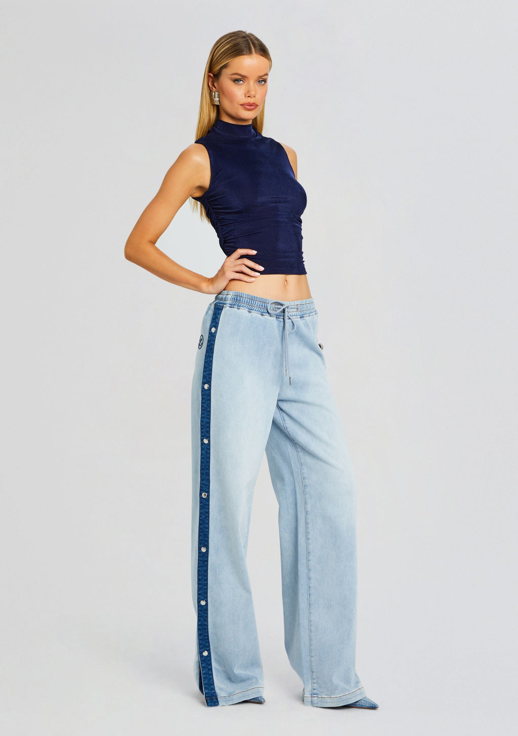Gabbi Wide Leg Jean by SEROYA in Coastline, product image 3