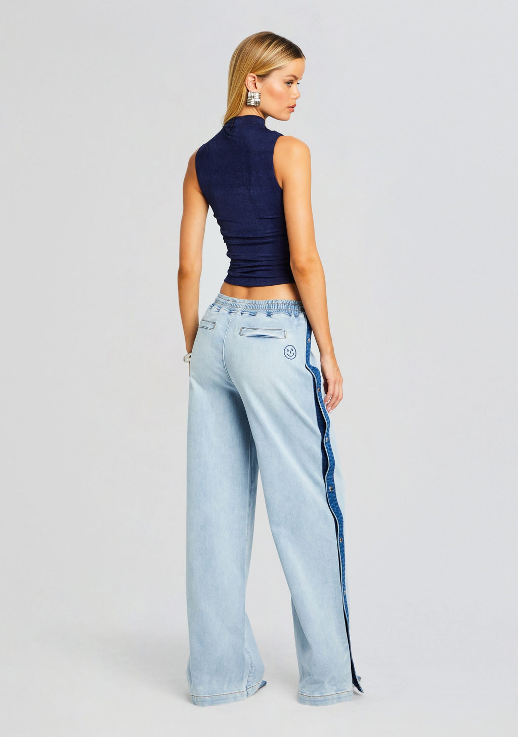 Gabbi Wide Leg Jean by SEROYA in Coastline, product image 4