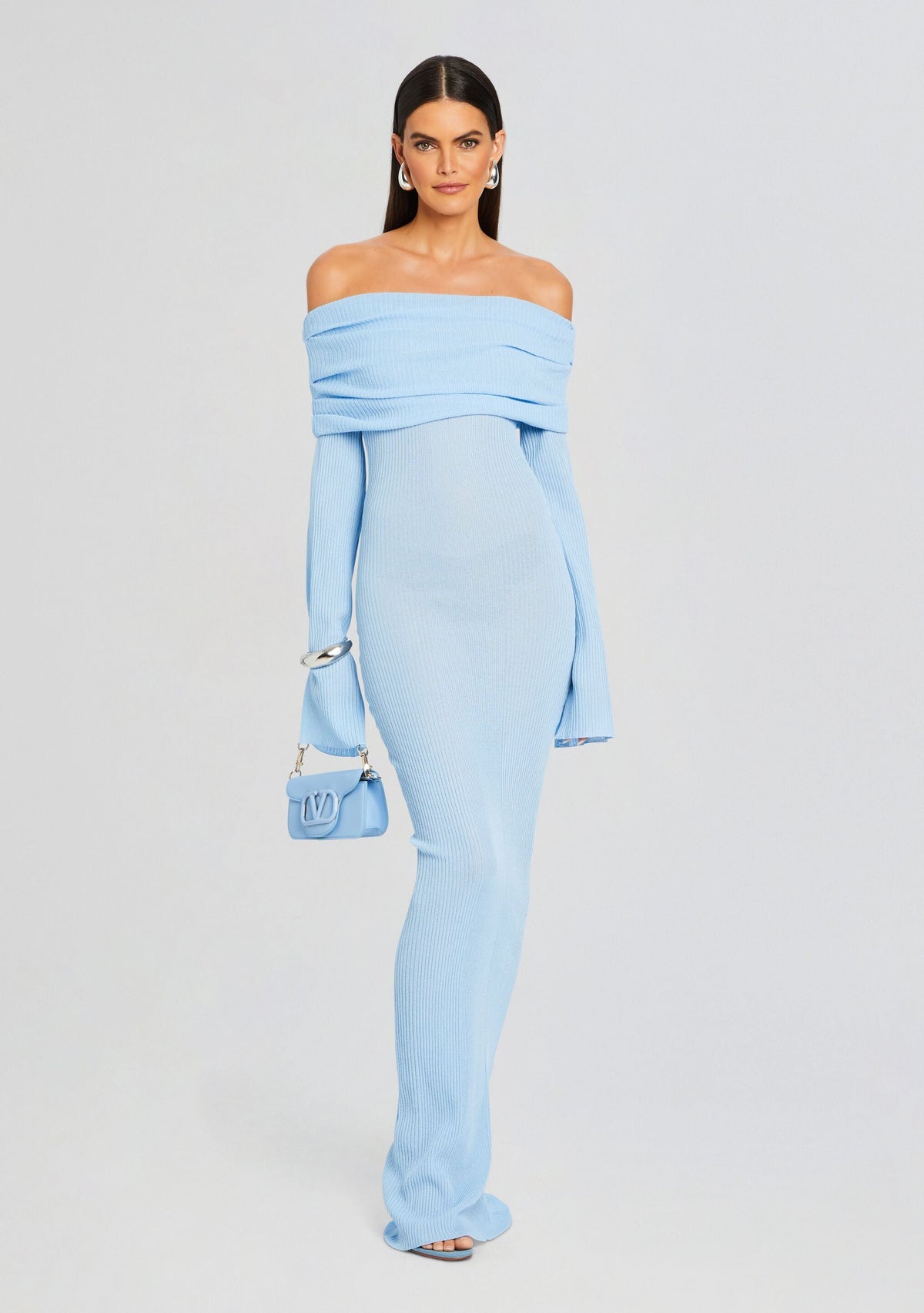 Galleria Maxi Dress by SEROYA in Powder Blue, product image 5
