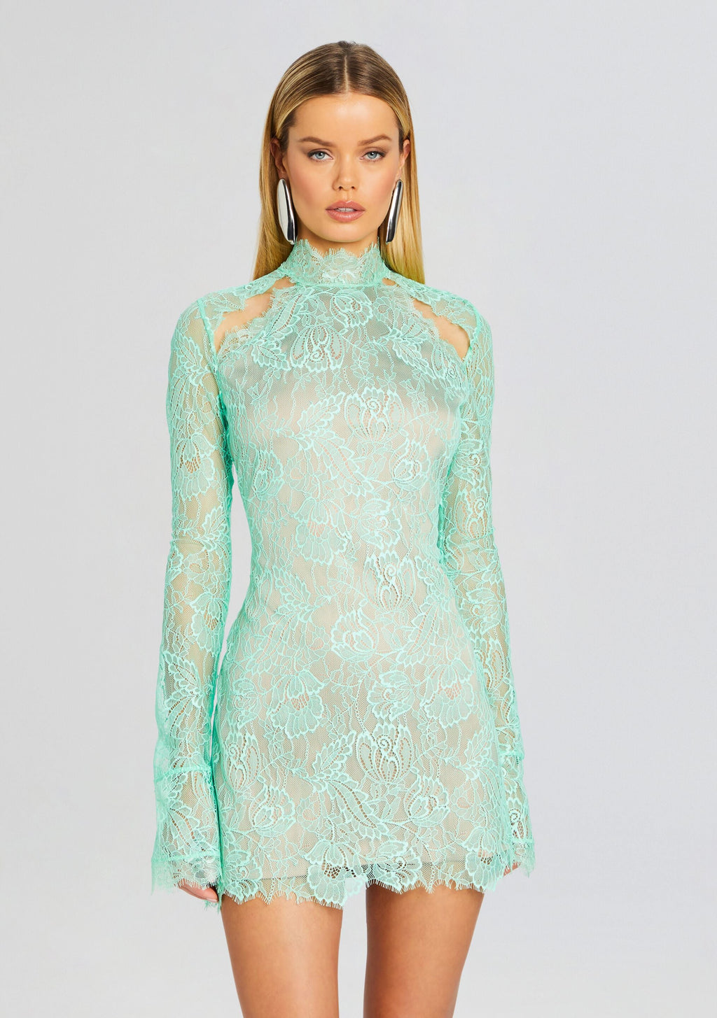 Gilana Lace Dress by retrofête in Pistachio, product image 5