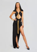 Leidy Bodysuit by retrofête in Black/Gold, product image 1