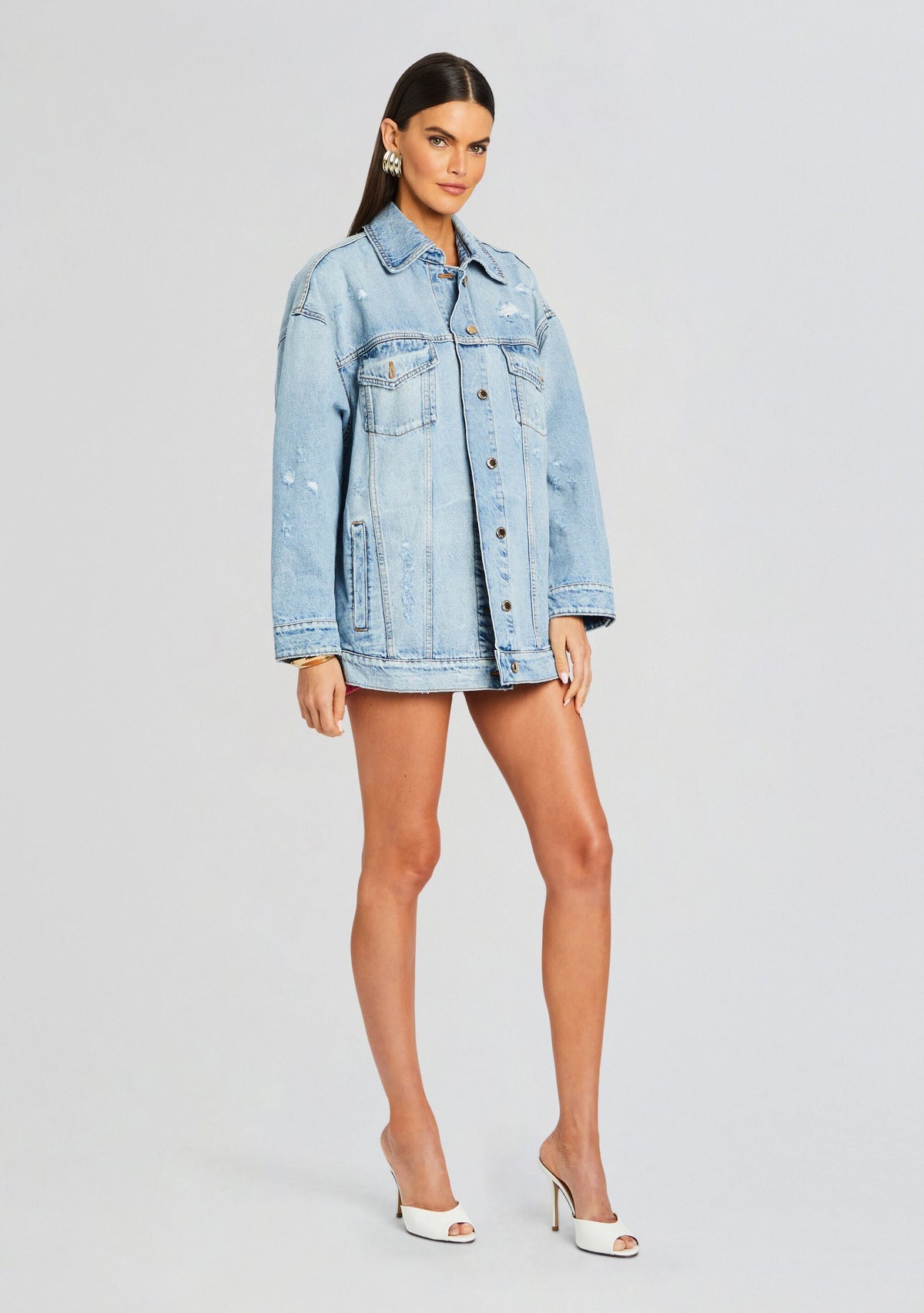 Lizzie Denim Jacket by retrofête in Tel Aviv Sand, product image 3