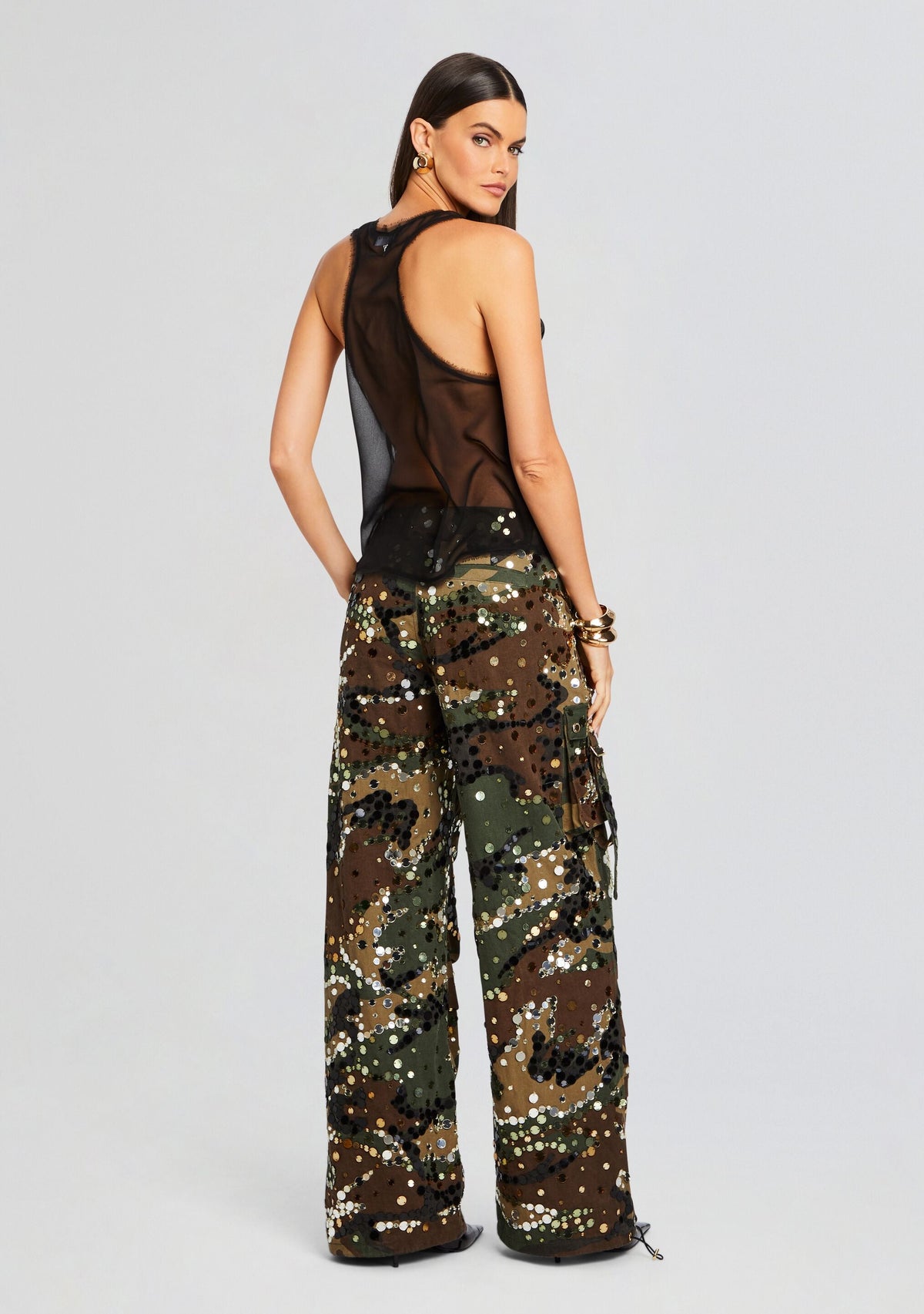 Alexia Embellished Pant by retrofête in Camo, product image 4