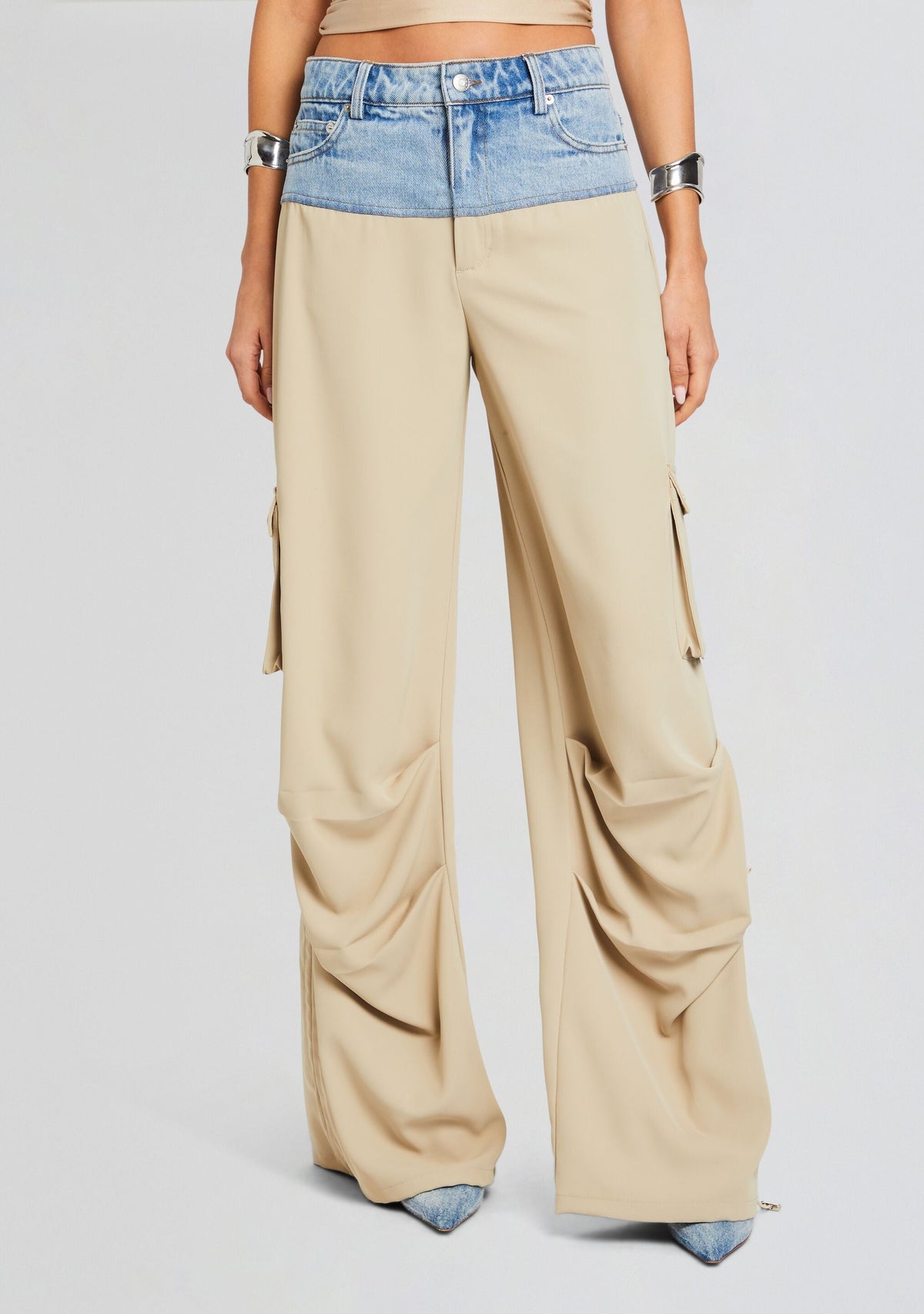 Harlow Cargo Pant by SEROYA in Oxford Coastline, product image 1