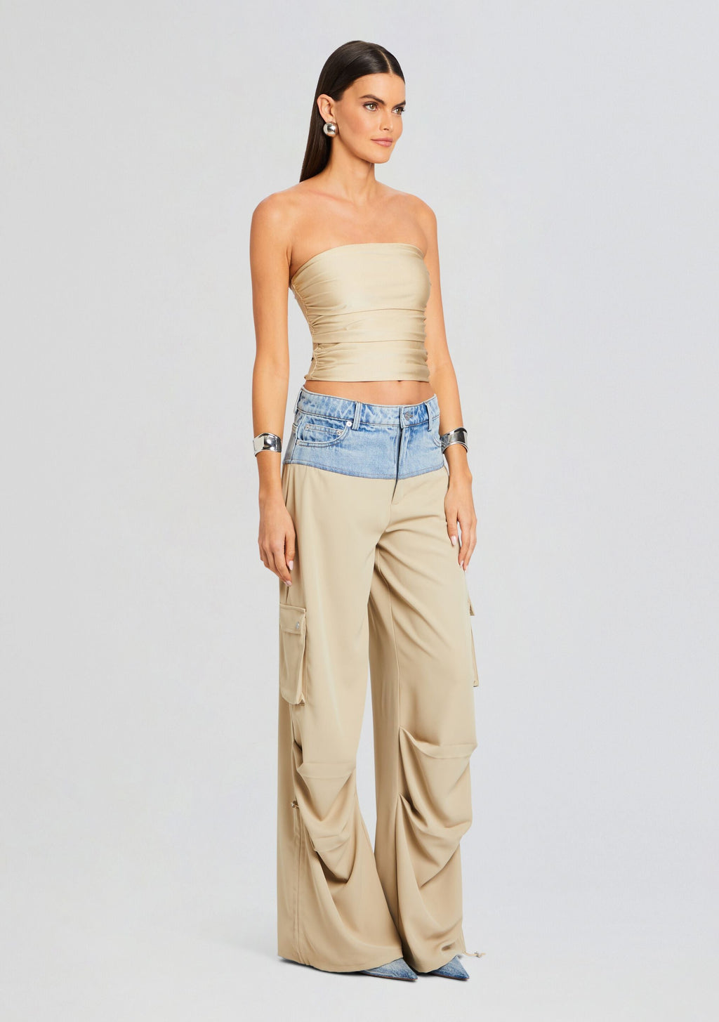 Harlow Cargo Pant by SEROYA in Oxford Coastline, product image 3