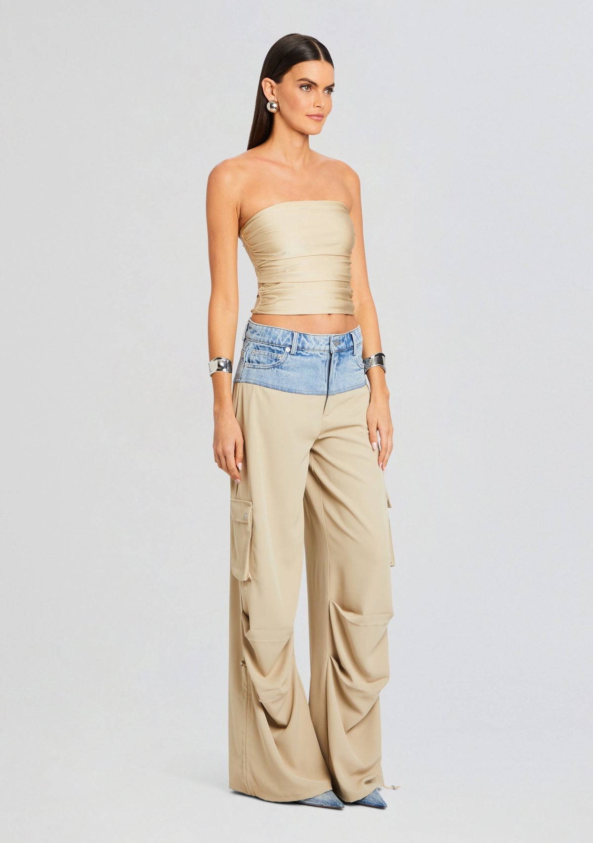 Harlow Cargo Pant by SEROYA in Oxford Coastline, product image 3