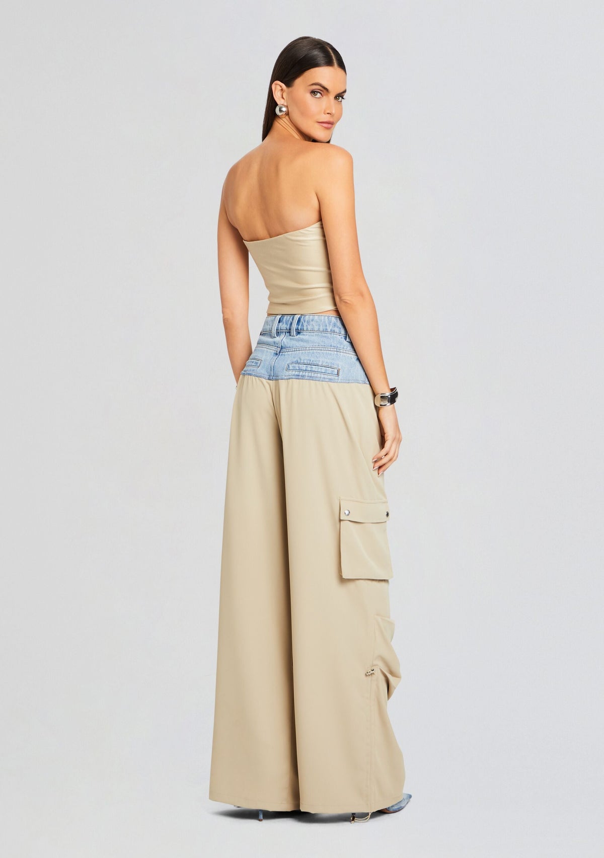Harlow Cargo Pant by SEROYA in Oxford Coastline, product image 4