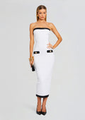 Jenn Dress by retrofête in White/Black, product image 1