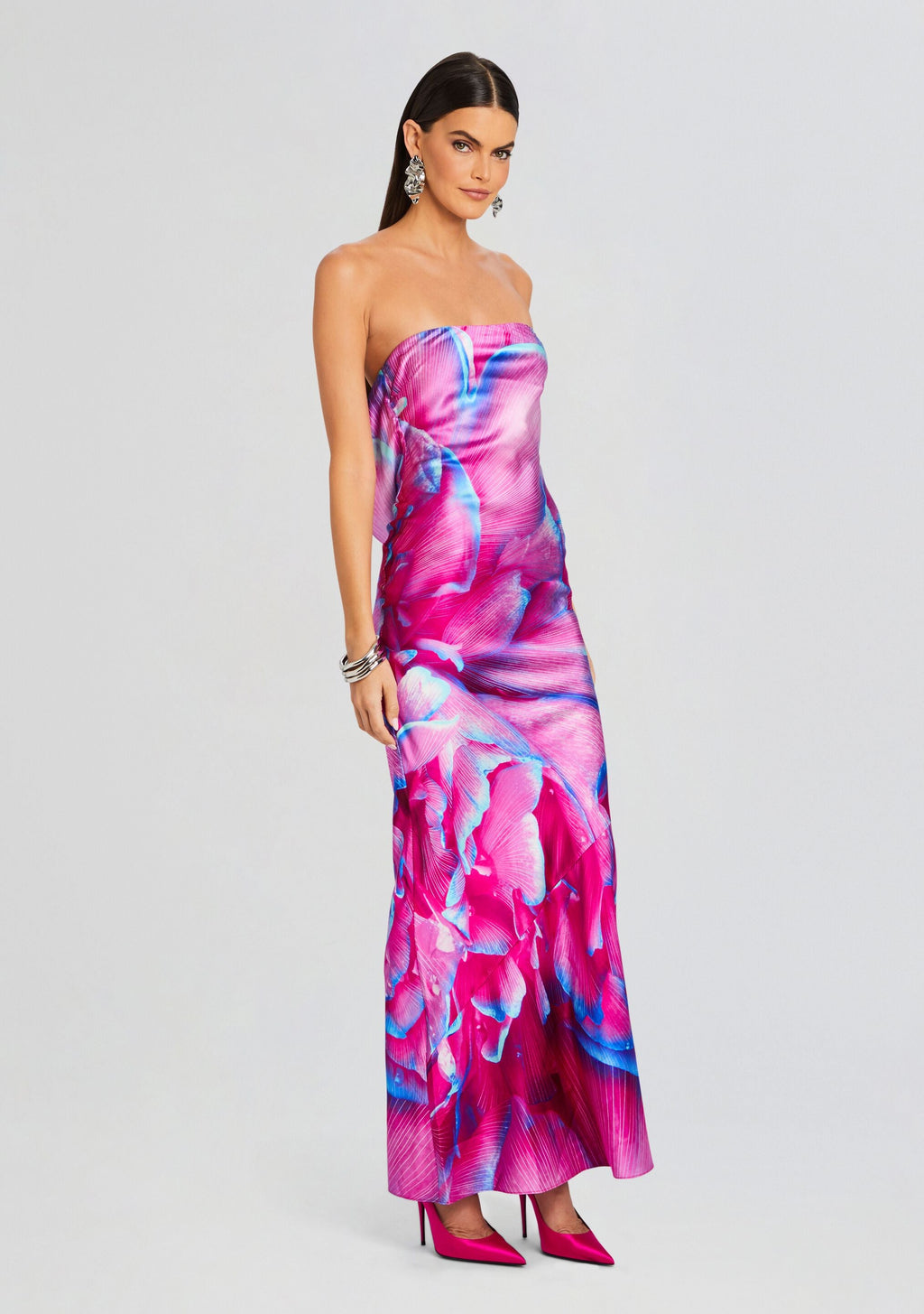 Keaton Silk Dress by retrofête in Pink Peony, product image 3
