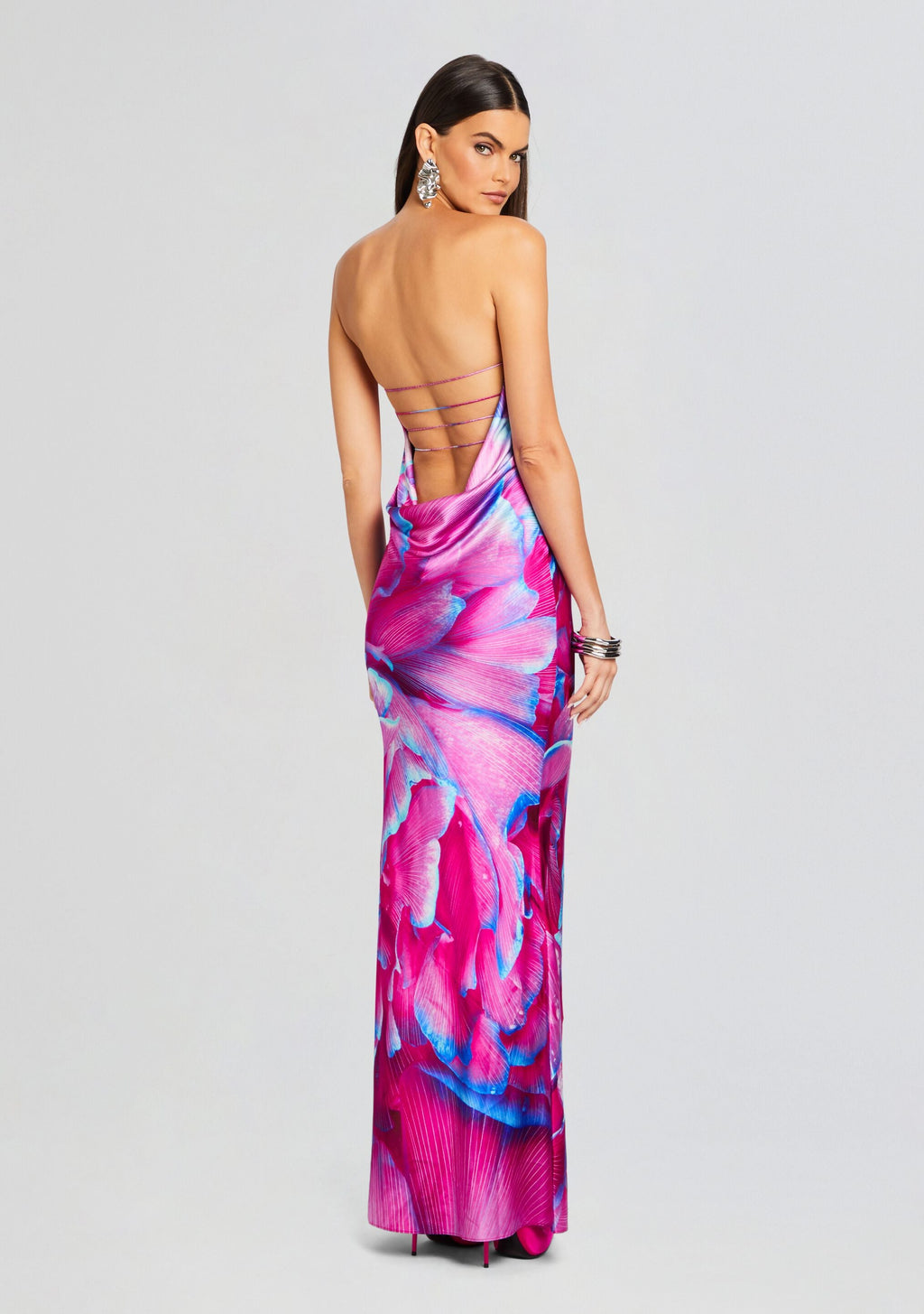 Keaton Silk Dress by retrofête in Pink Peony, product image 2