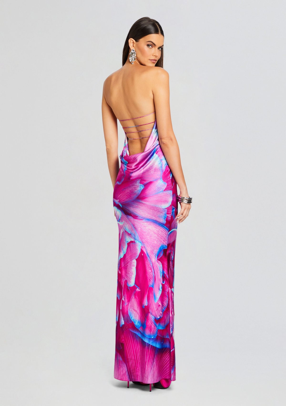 Keaton Silk Dress by retrofête in Pink Peony, product image 2