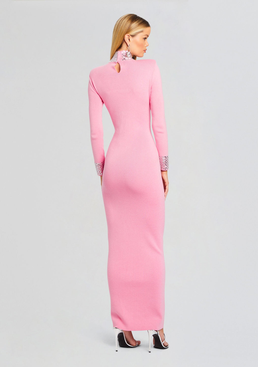 Monroe Embellished Knit Dress by retrofête in Peony Pink, product image 4