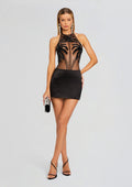 Ondine Embellished Dress by retrofête in Black, product image 1