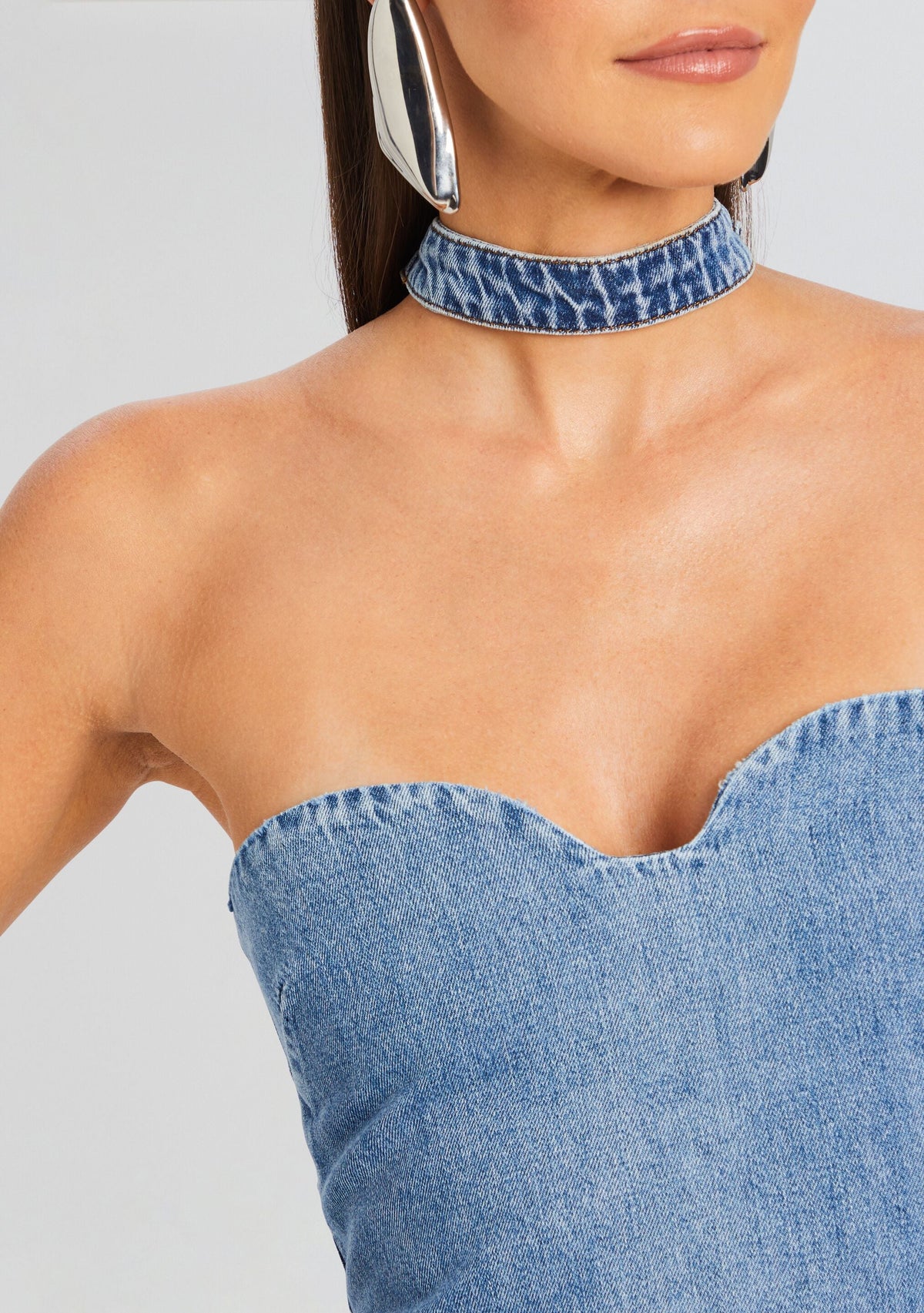 Rory Denim Top by retrofête in Oasis, product image 2
