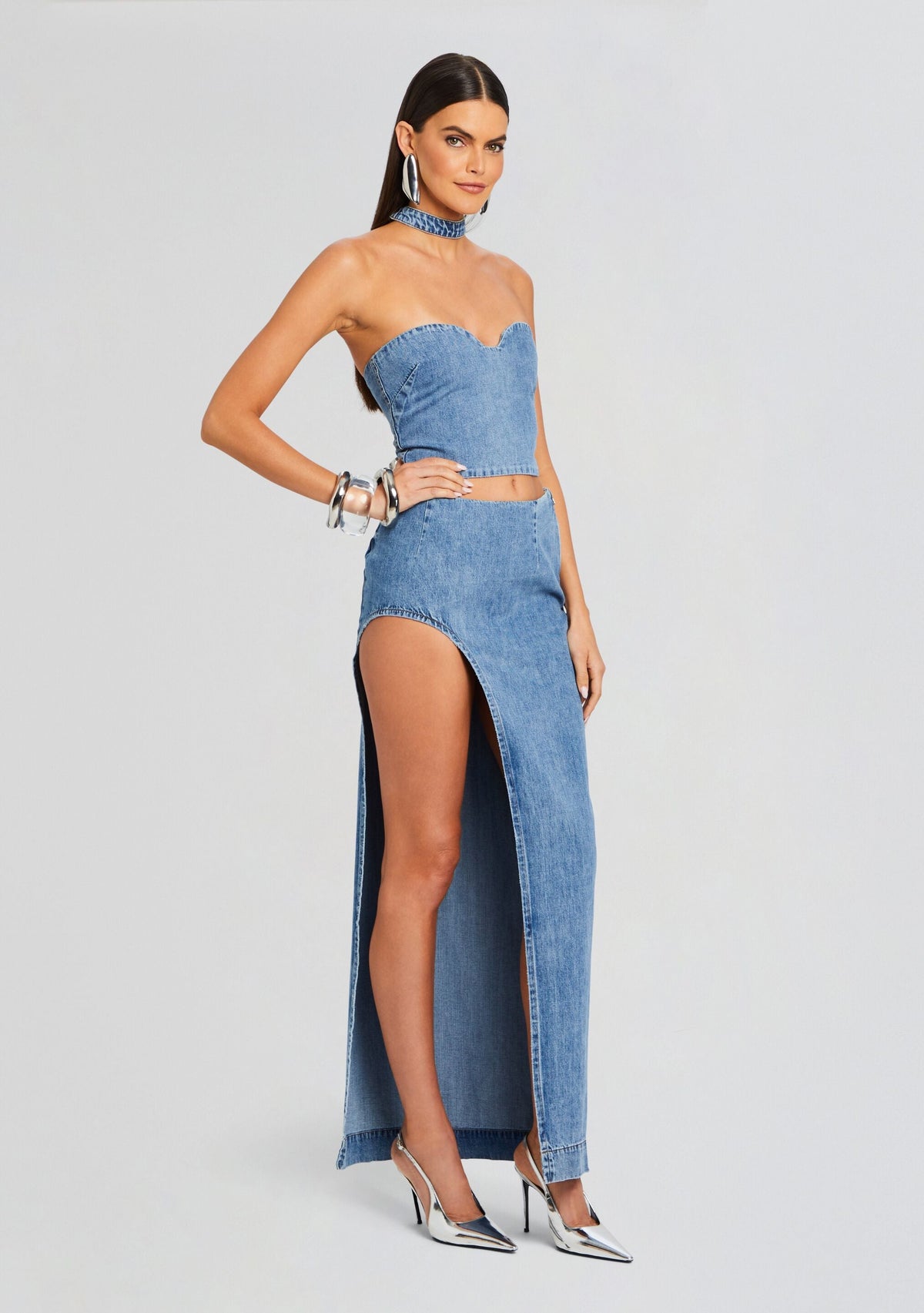 Rory Denim Top by retrofête in Oasis, product image 3