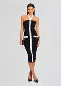 Sloane Bandage Knit Dress by retrofête in Black/White, product image 1