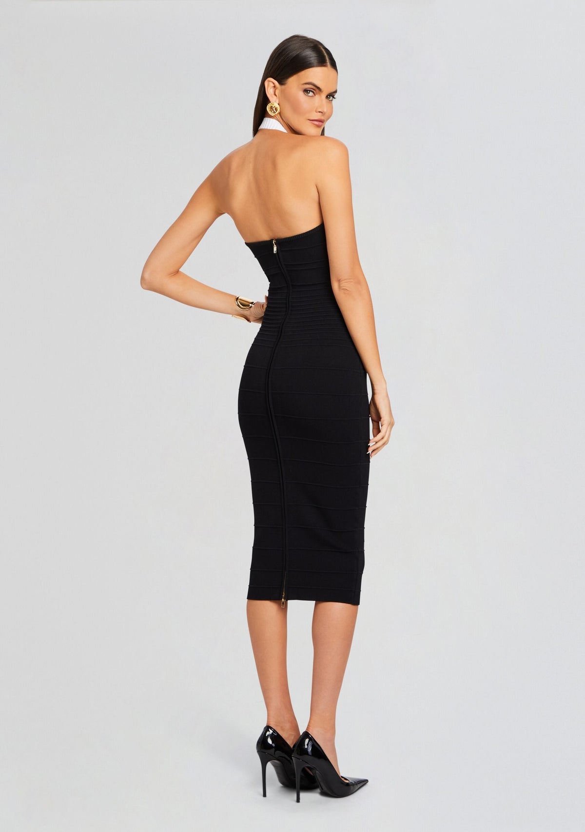 Sloane Bandage Knit Dress by retrofête in Black/White, product image 4
