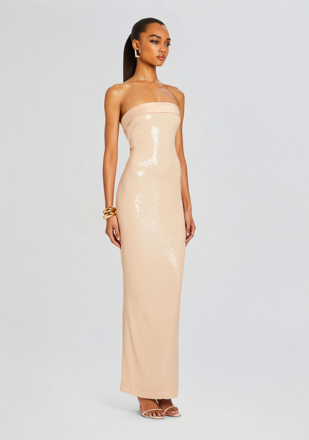 Alexandra Sequin Dress by retrofête in Nude, product image 3