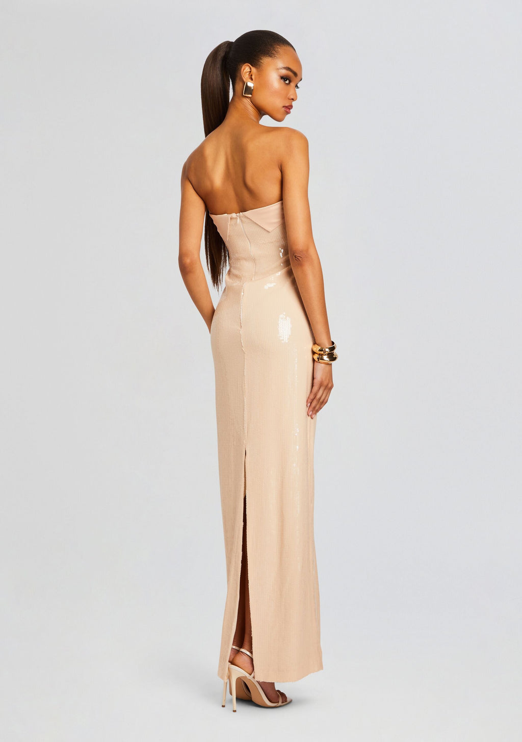 Alexandra Sequin Dress by retrofête in Nude, product image 4