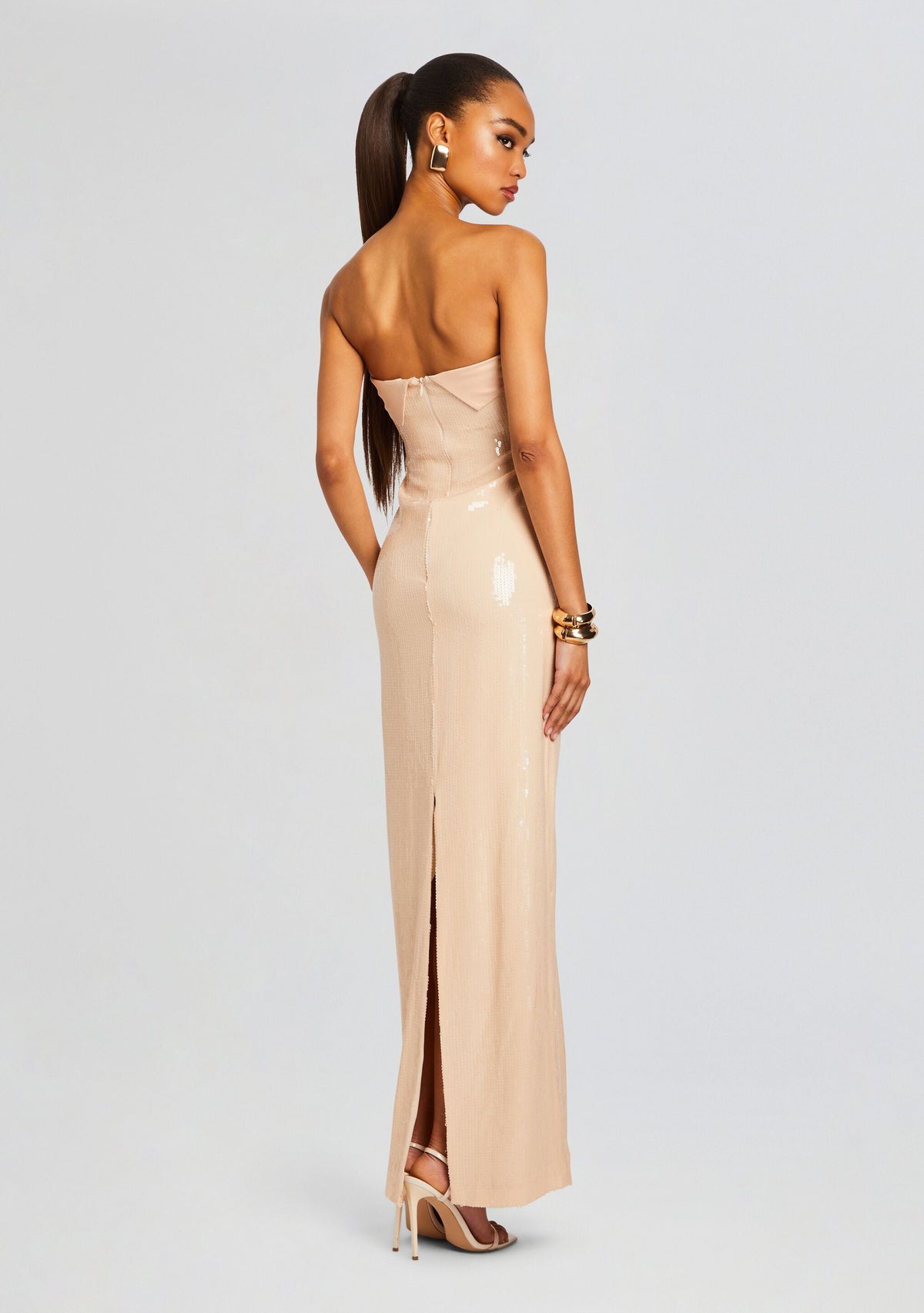 Alexandra Sequin Dress by retrofête in Nude, product image 4