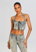 Bandit Denim Top by retrofête in Amalfi, product image 1