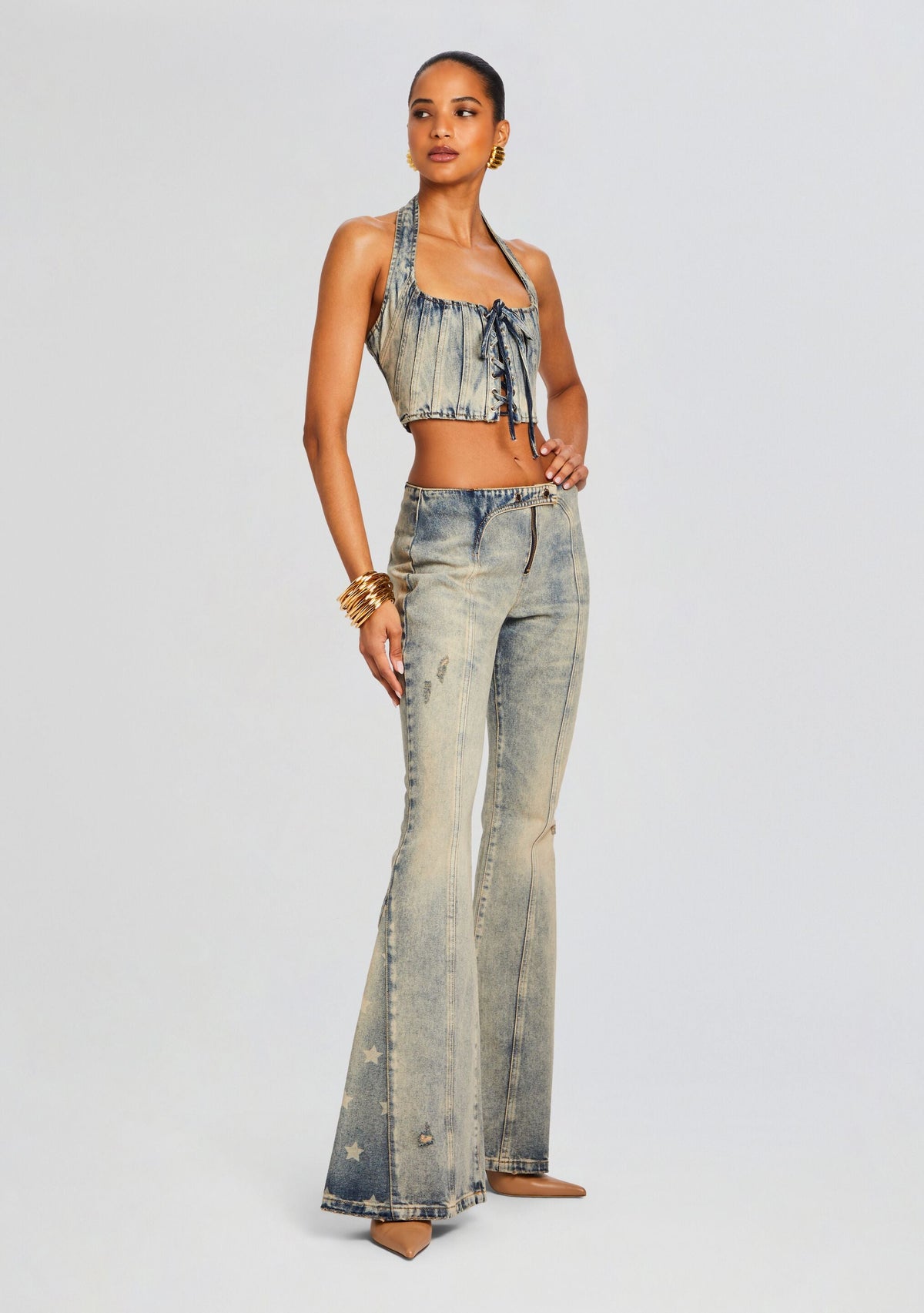 Bandit Denim Top by retrofête in Amalfi, product image 4