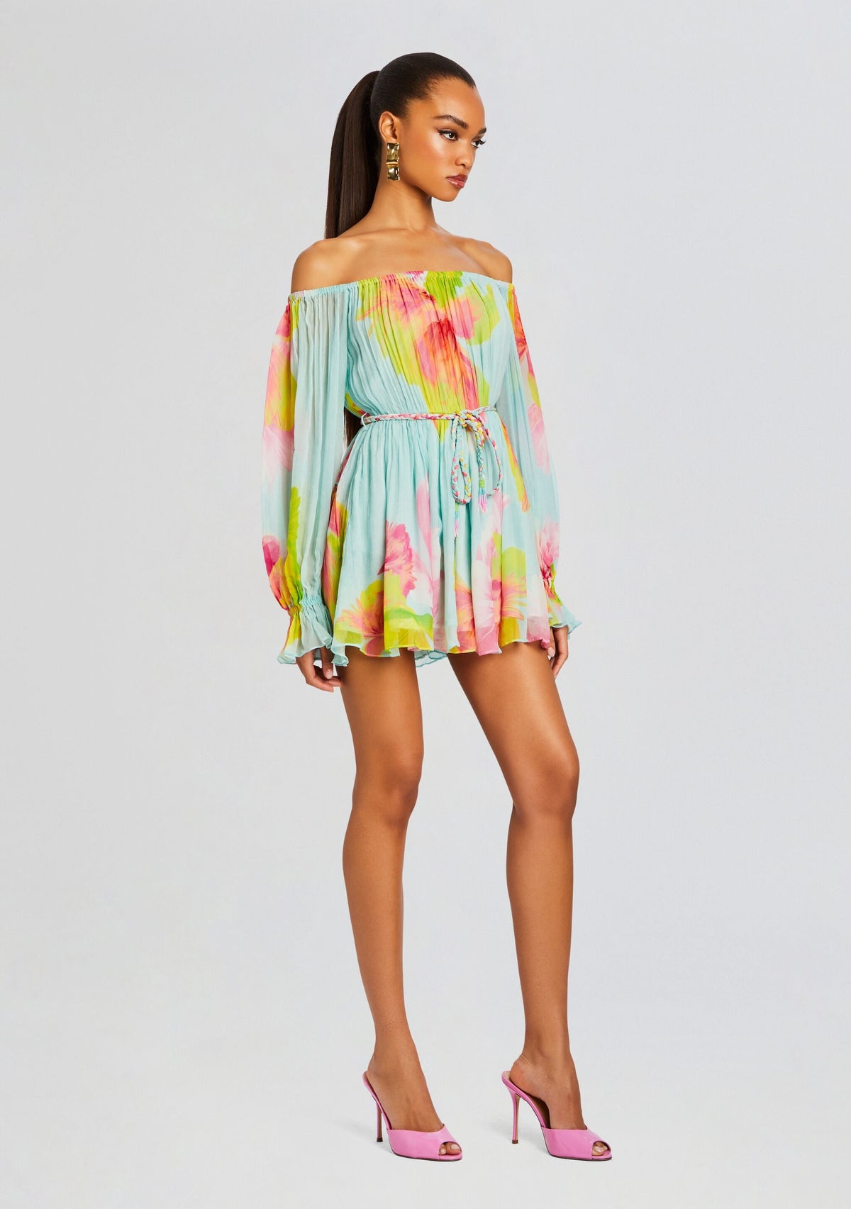 Mina Romper by Hemant & Nandita in Blue Floral, product image 3