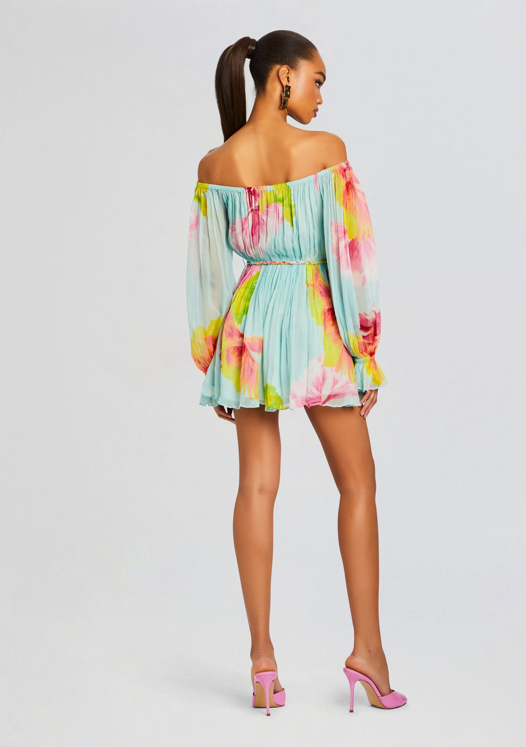 Mina Romper by Hemant & Nandita in Blue Floral, product image 4