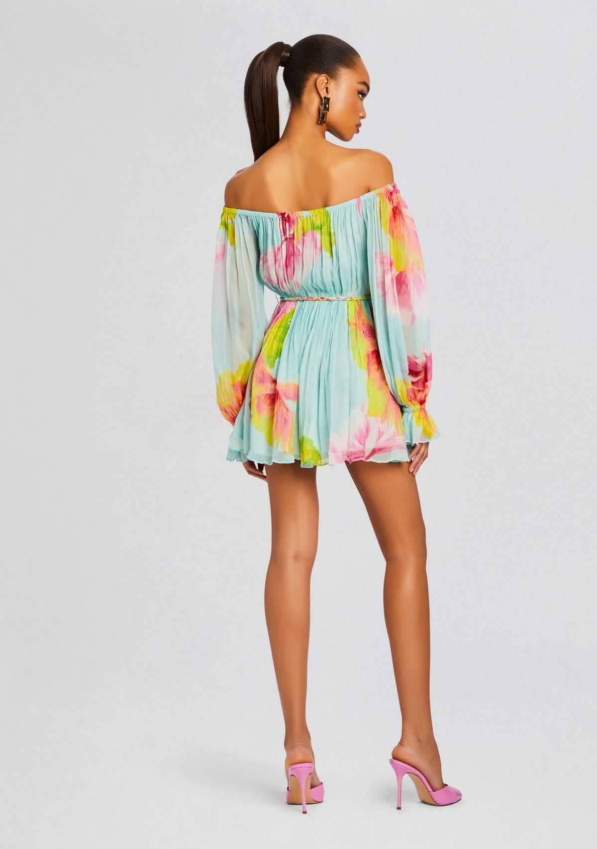 Mina Romper by Hemant & Nandita in Blue Floral, product image 4