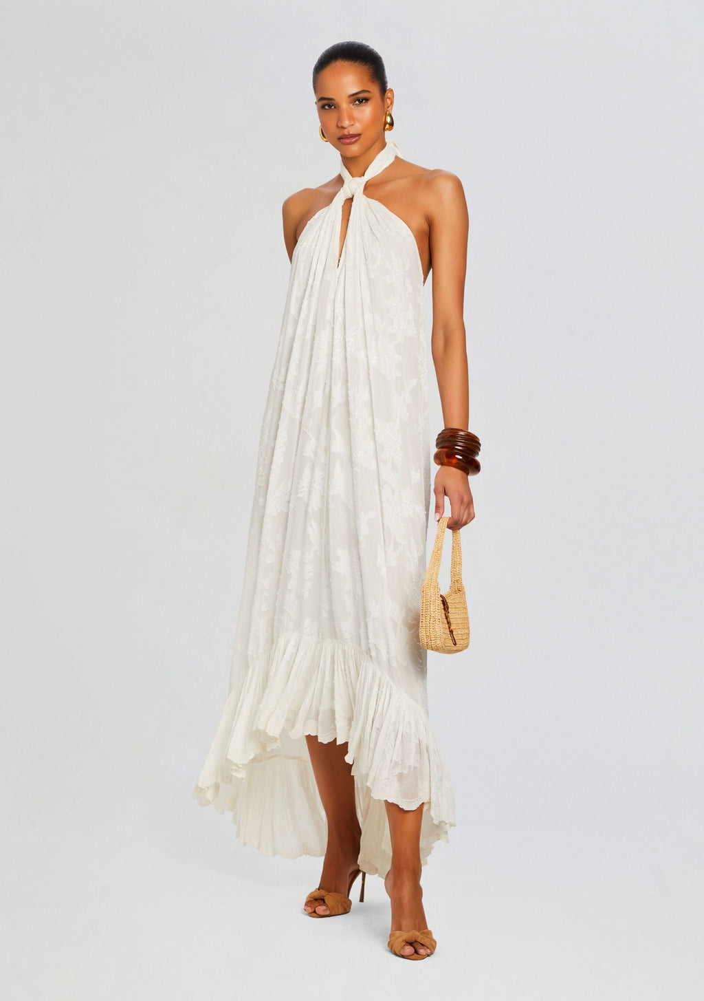 Nera Long Dress by Hemant & Nandita in White, product image 5